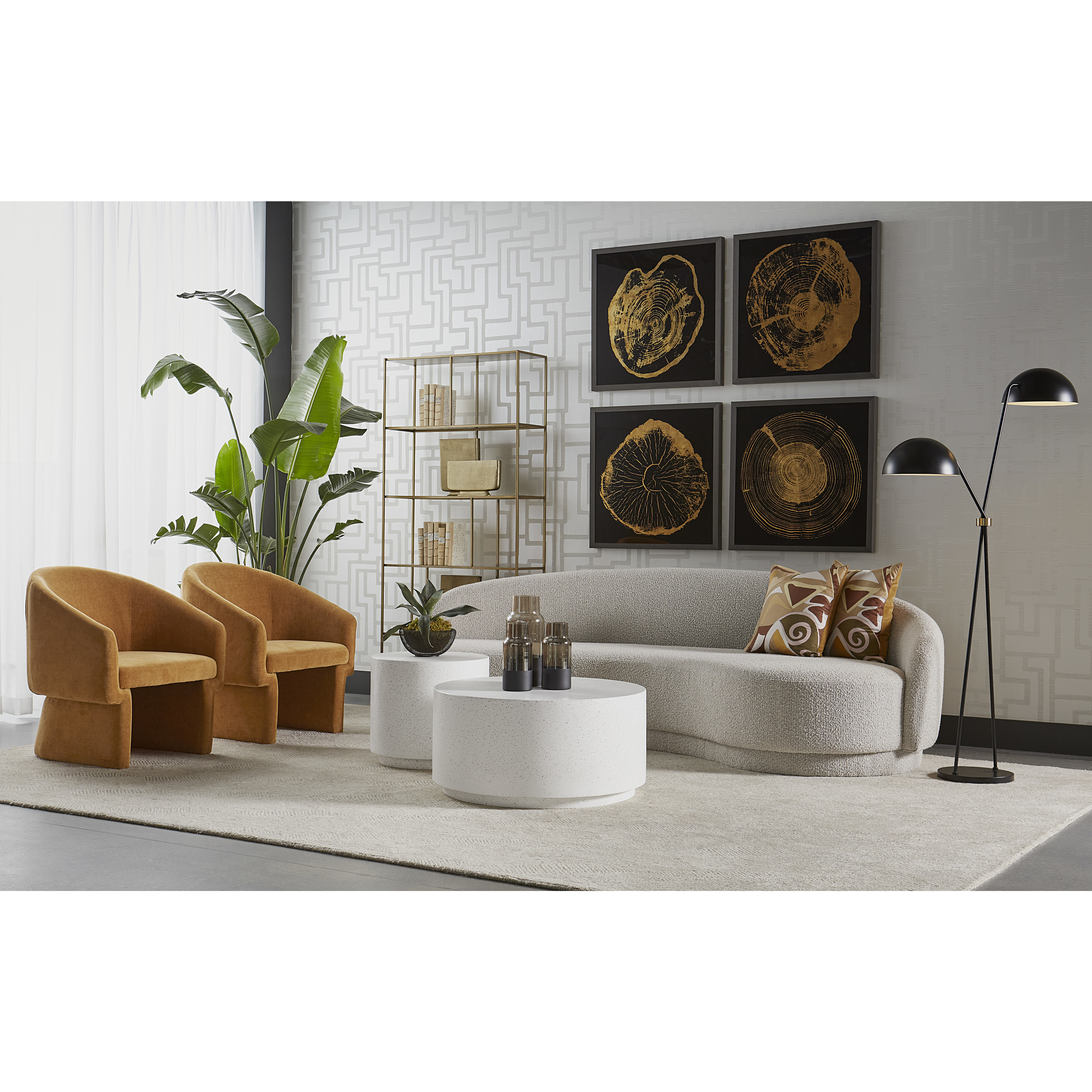 Calathea 144 X 108 inch Oatmeal Indoor Hand-Tufted Rug, Hand-Tufted